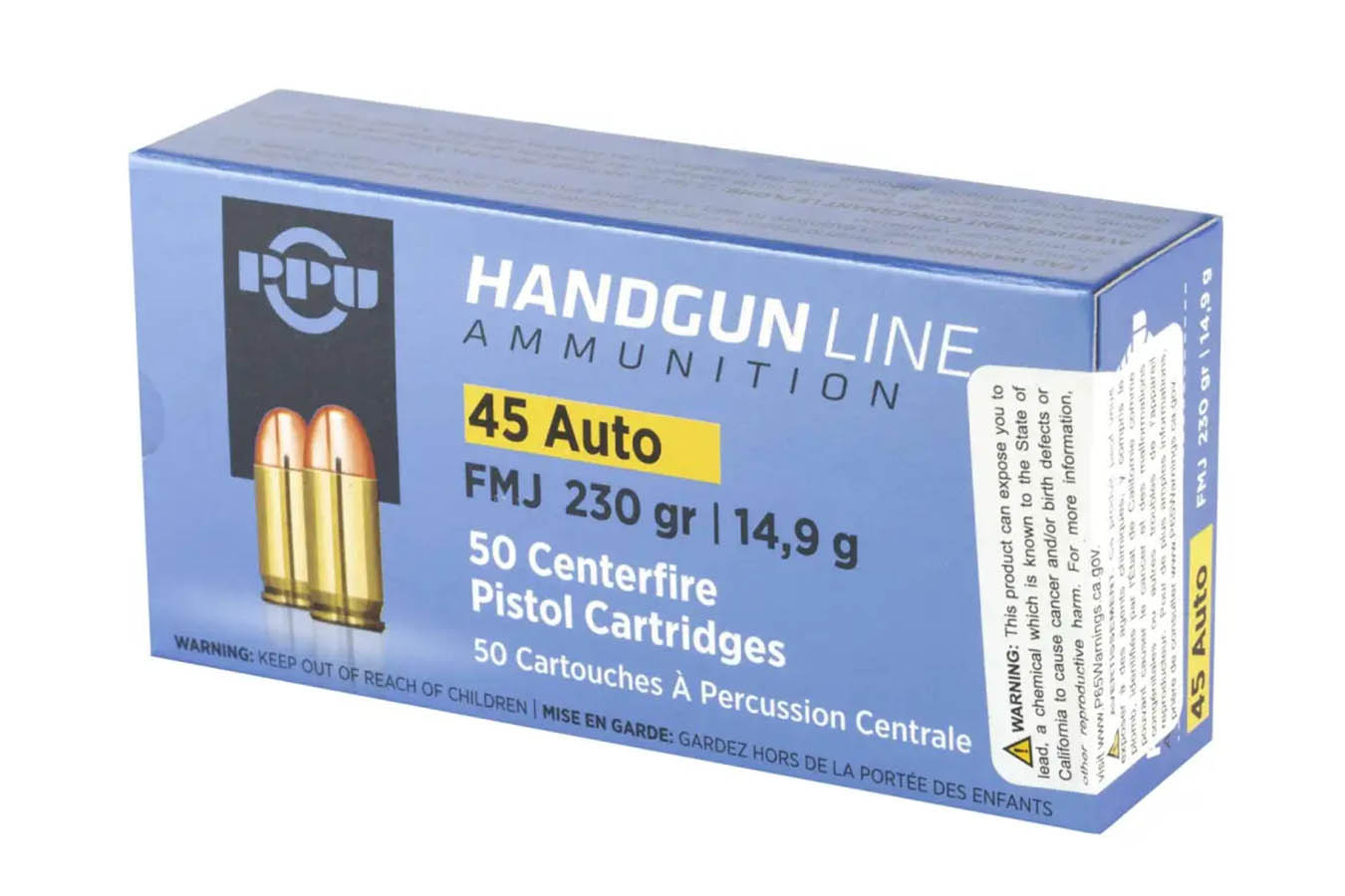 Ppu PPH45F 45 ACP 230 gr FMJ Handgun 50/Box | Sportsman's Outdoor ...