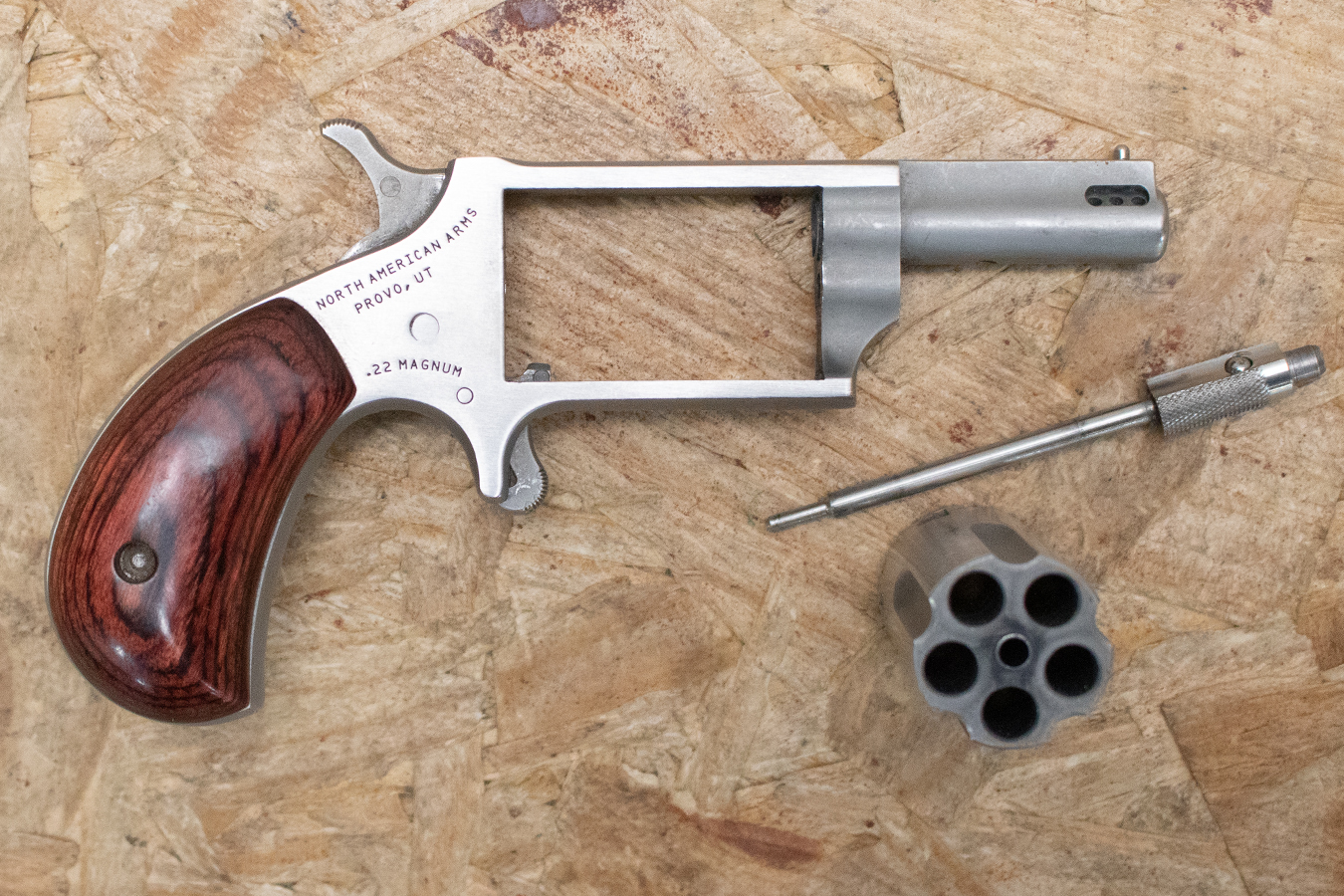 NORTH AMERICAN ARMS 22WMR Police Trade-In Mini Revolver with Ported Barrel