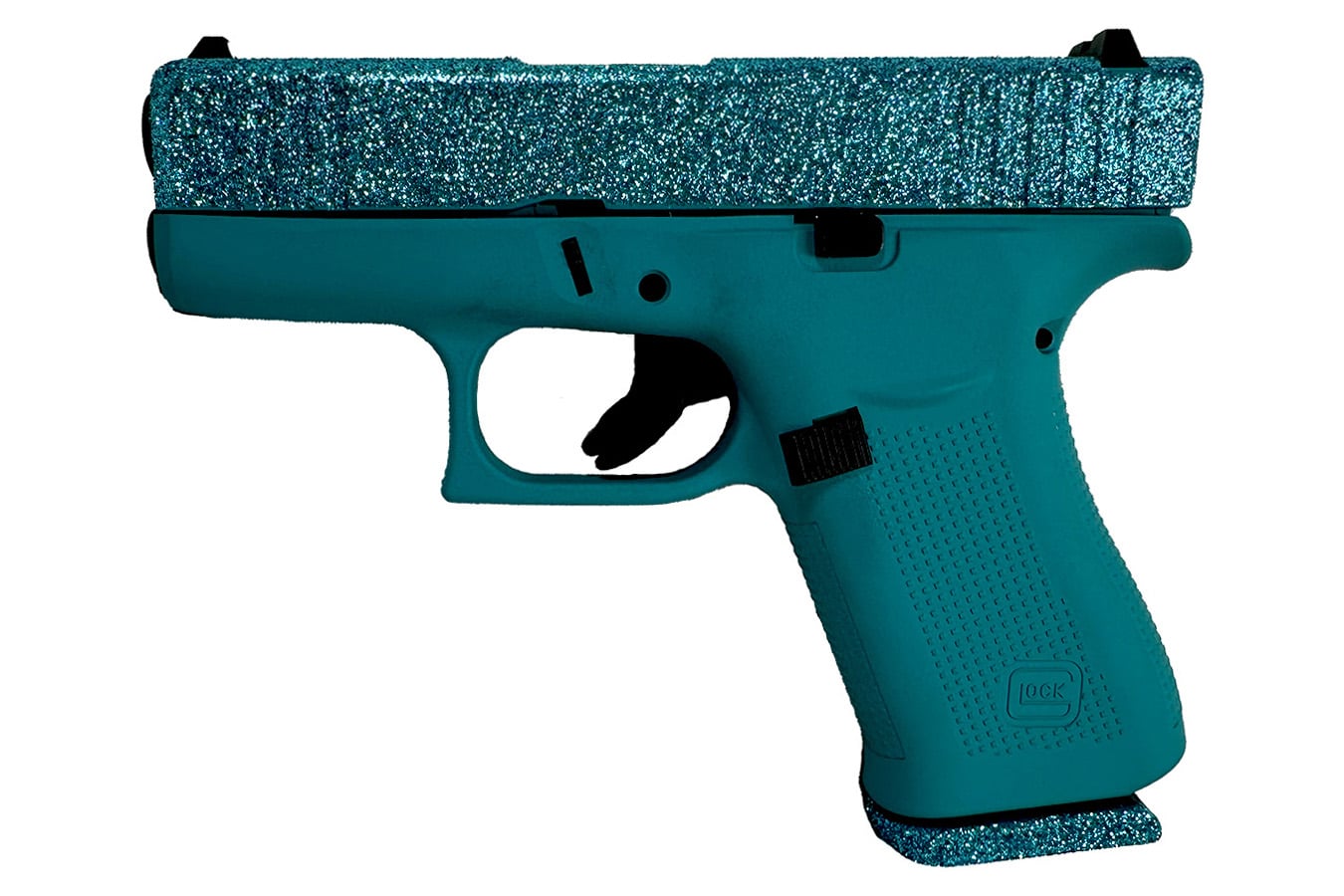 Glock 43X 9mm Semi-Auto Pistol with Calypso Blue Glitter Finish