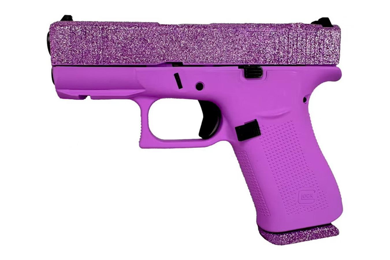 GLOCK 43X MOS 9mm Optic Ready Semi-Auto Pistol with Lux Purple Glitter Finish