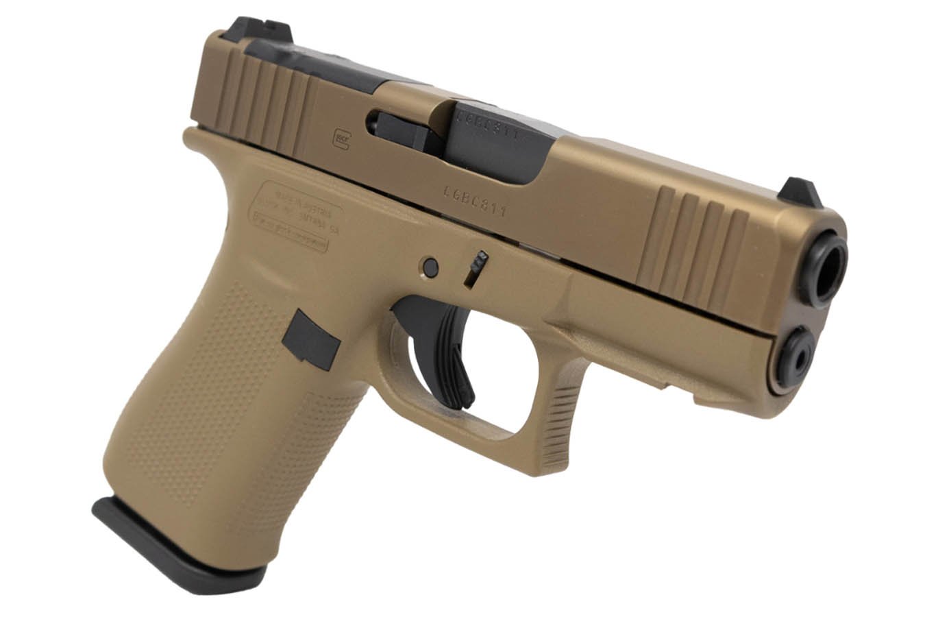GLOCK 43X MOS 9mm Optic Ready Pistol with Coyote Finish