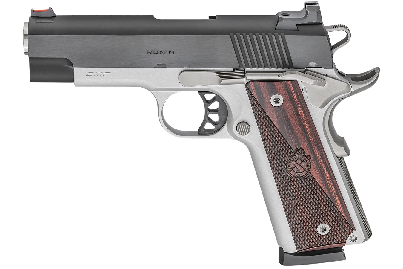 SPRINGFIELD 1911 Ronin EMP 9mm Pistol with Wood Grips and 4 Inch Barrel
