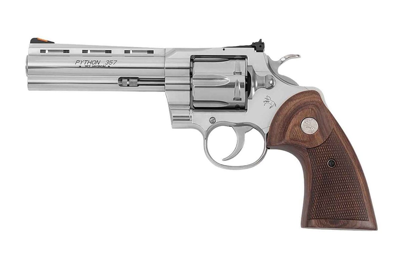 COLT Python 357 Magnum Stainless Double-Action Revolver with 5-Inch Barrel (Blemished)
