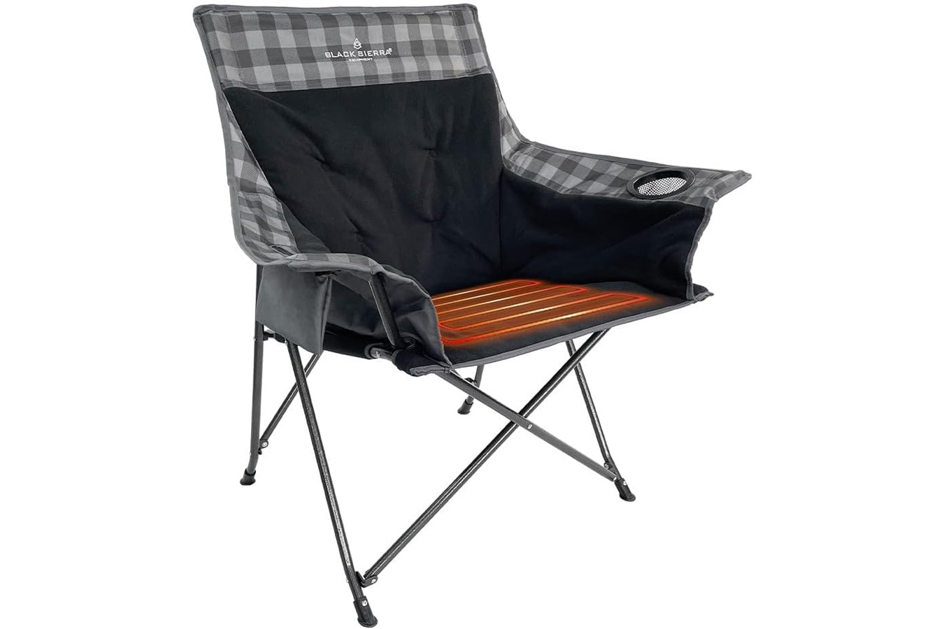 BLACK SIERRA EQUIPMENT Heated Camping Chair Gray