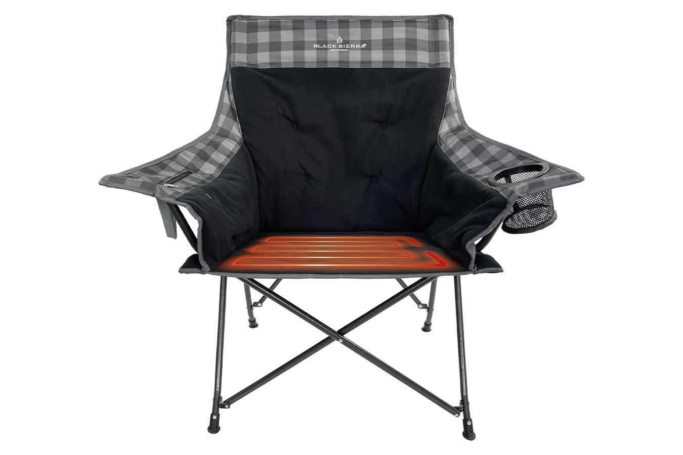 BLACK SIERRA EQUIPMENT Heated Camping Chair Gray