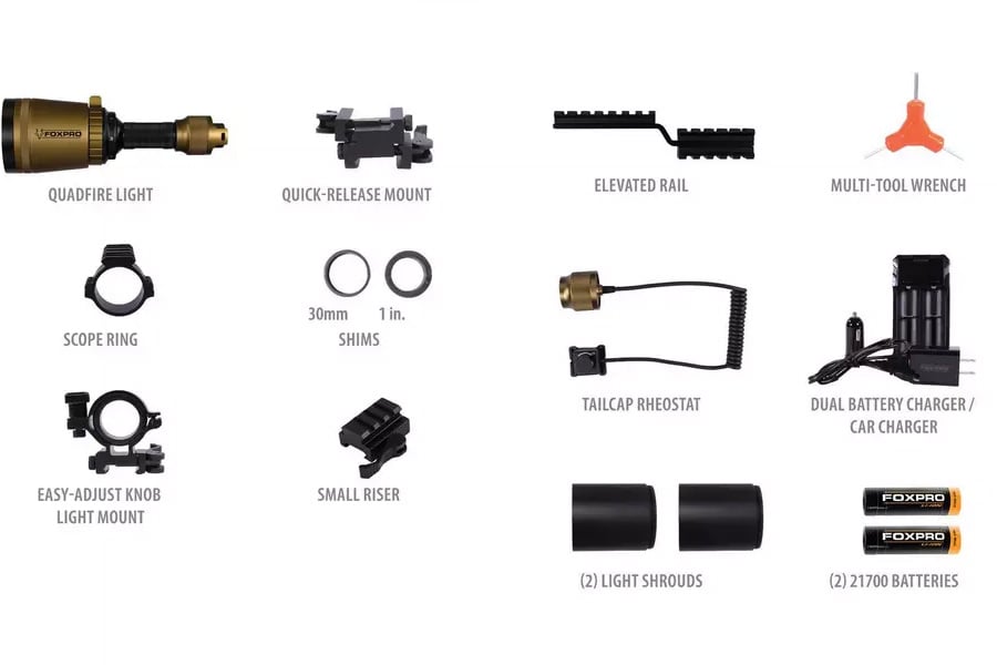 FOX PRO SYSTEMS Quad Fire Gun Mounted Light