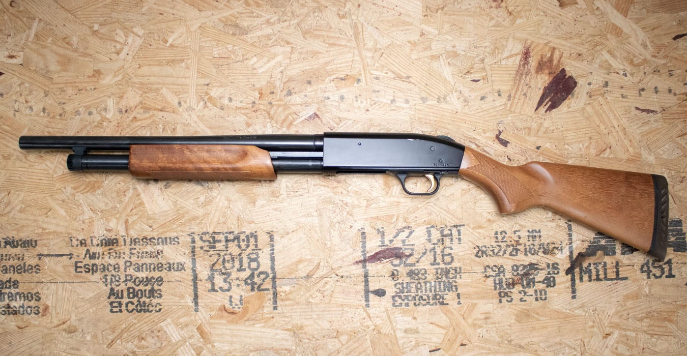 MOSSBERG 500A 12 Gauge Police Trade-In Shotgun with Wood Stock