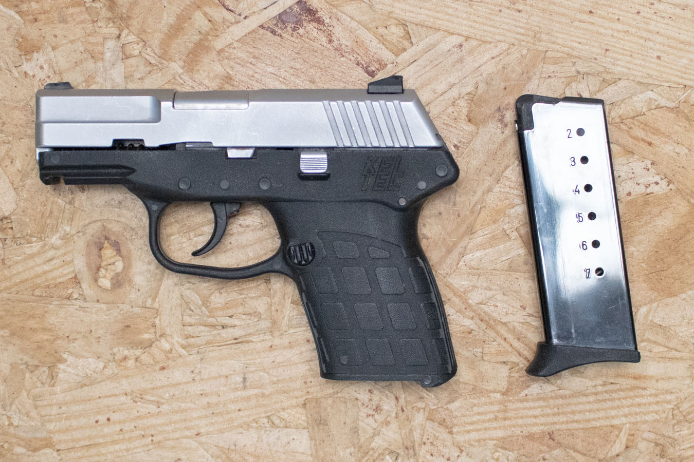 KELTEC PF-9 9MM Police Trade-In Pistol with Chrome Slide