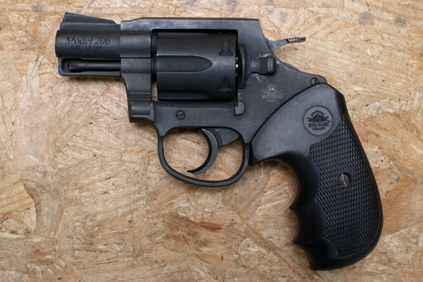 ROCK ISLAND ARMORY 206 38 Special Police Trade-In Revolver with Black Grips