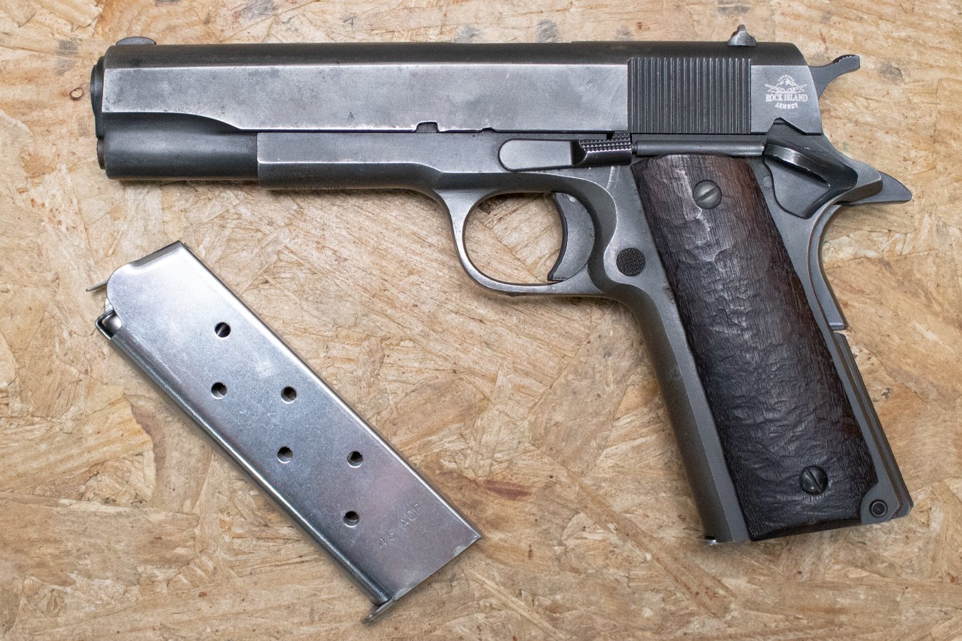 ROCK ISLAND ARMORY M1911 A1 FS 45ACP Police Trade-In Pistol with Two Magazines