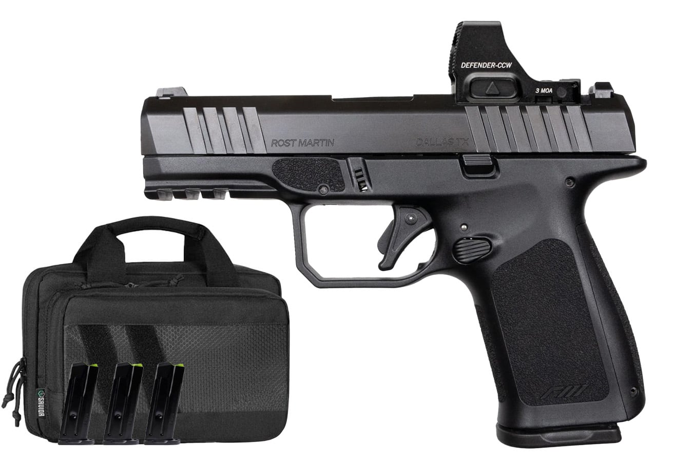 ROST MARTIN RM1C 9mm Semi-Auto Pistol with Vortex Defender CCW Red Dot Optic