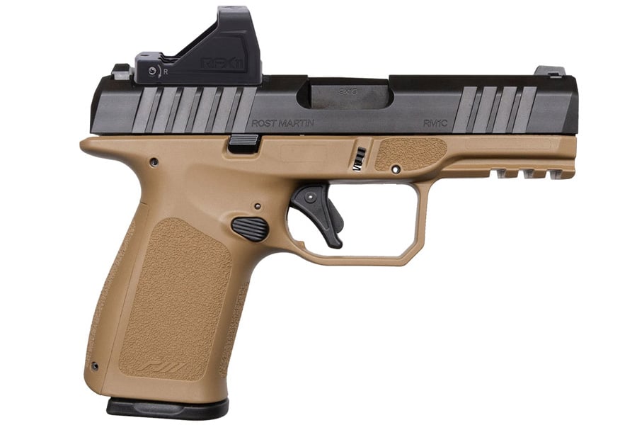 ROST MARTIN RM1C 9mm FDE Pistol with Viridian RFX11 Green Dot, Five Magazines and Savior Bag