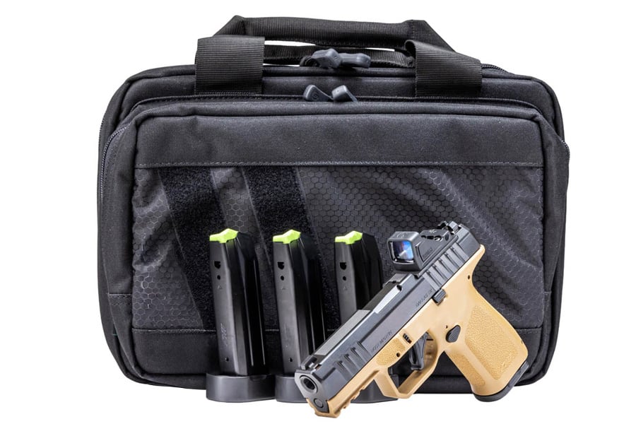 ROST MARTIN RM1C 9mm FDE Pistol with Viridian RFX11 Green Dot, Five Magazines and Savior Bag