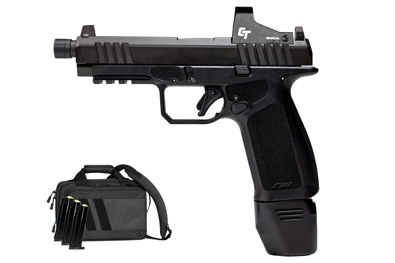 ROST MARTIN RM1F Tactical 9mm Optic Ready Pistol with Red Dot Sight, Four Mags and Savior Specialist Bag