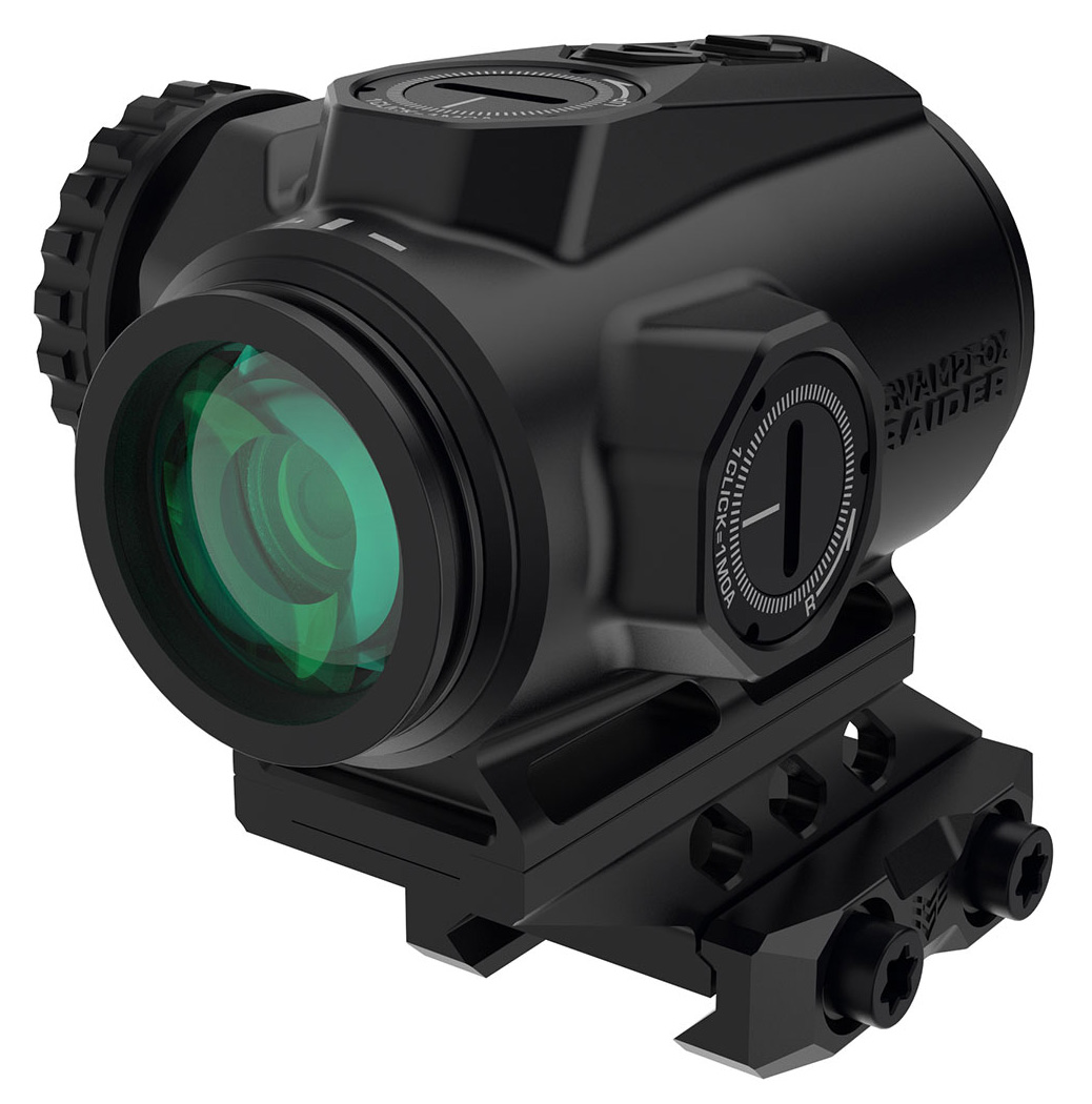 SWAMPFOX OPTICS Raider 1x Green 6 MOA Reticle Micro Prism Sight Black