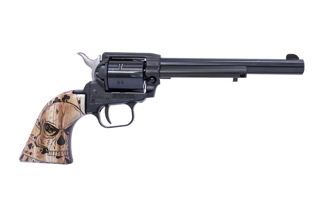 HERITAGE Rough Rider 22LR Rimfire Revolver with Deadmans Hand Grips and 6.5 Inch Barrel