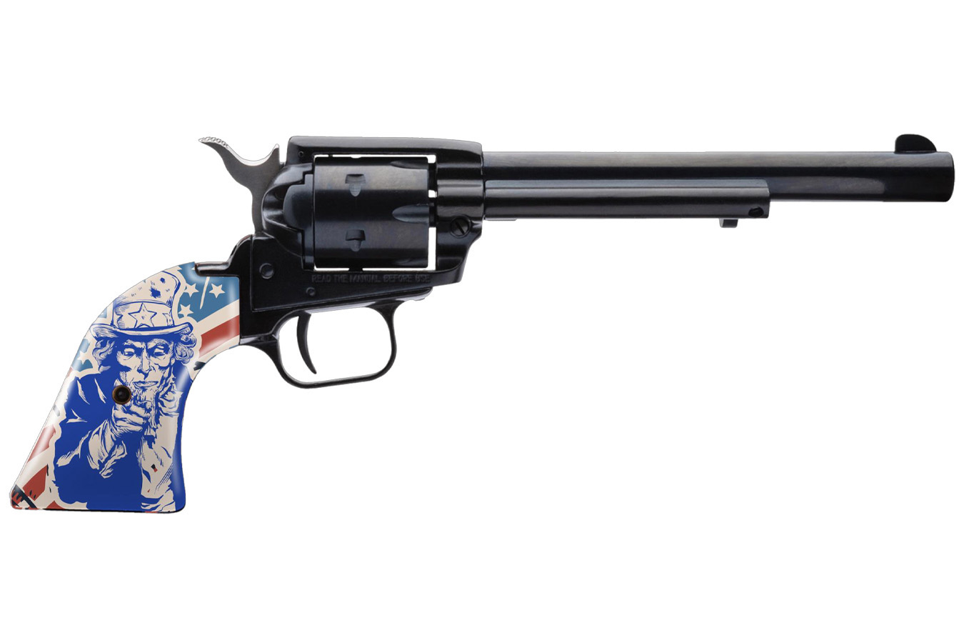 Heritage Rough Rider 22 LR Single Action with Ivory Red Blue Uncle Sam Grip