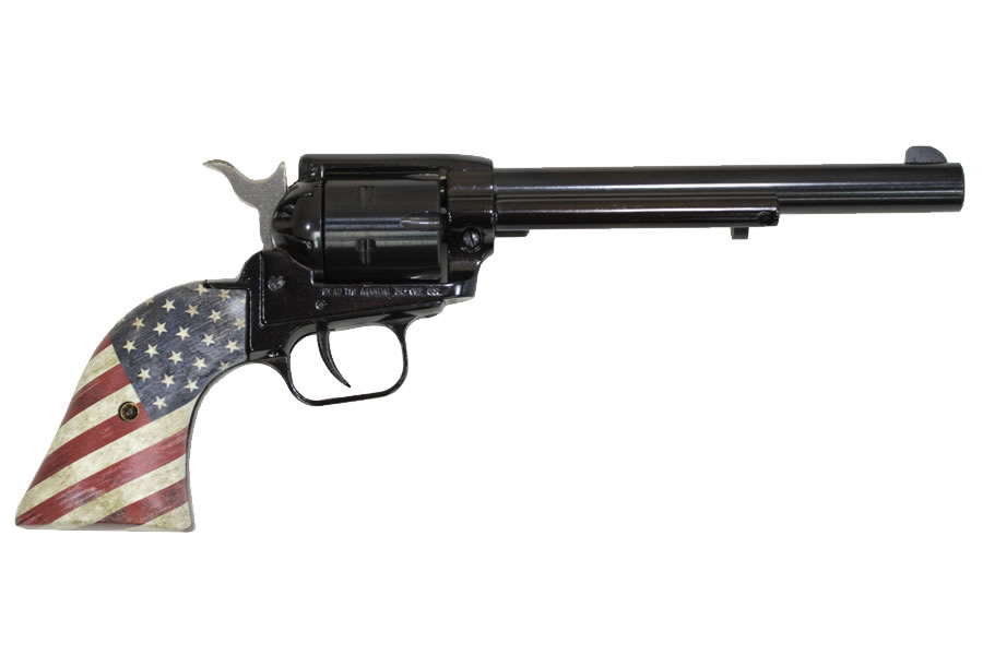 Heritage Rough Rider 22LR Rimfire Revolver with 6.5 inch Barrel and US Flag Grips