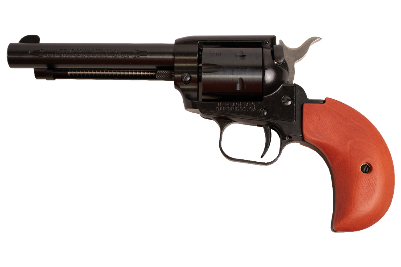 Heritage Rough Rider 22 LR/WMR Revolver with 4.75 inch Barrel and Cocobolo Bird Head Grip