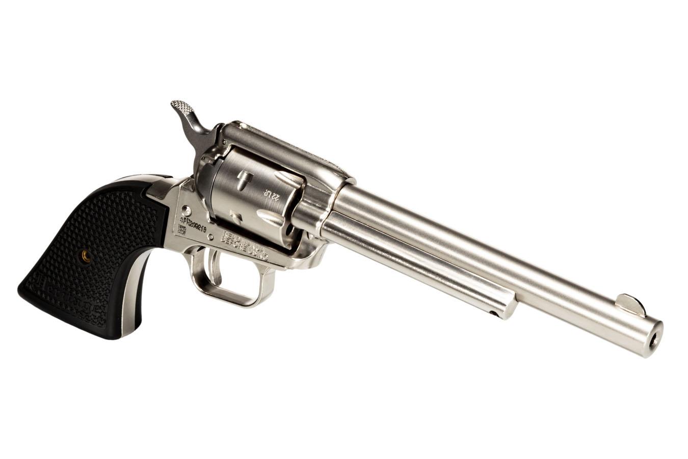 HERITAGE Rough Rider 22 LR Revolver with 6.5 Inch Barrel and High Gloss Nickel Finish