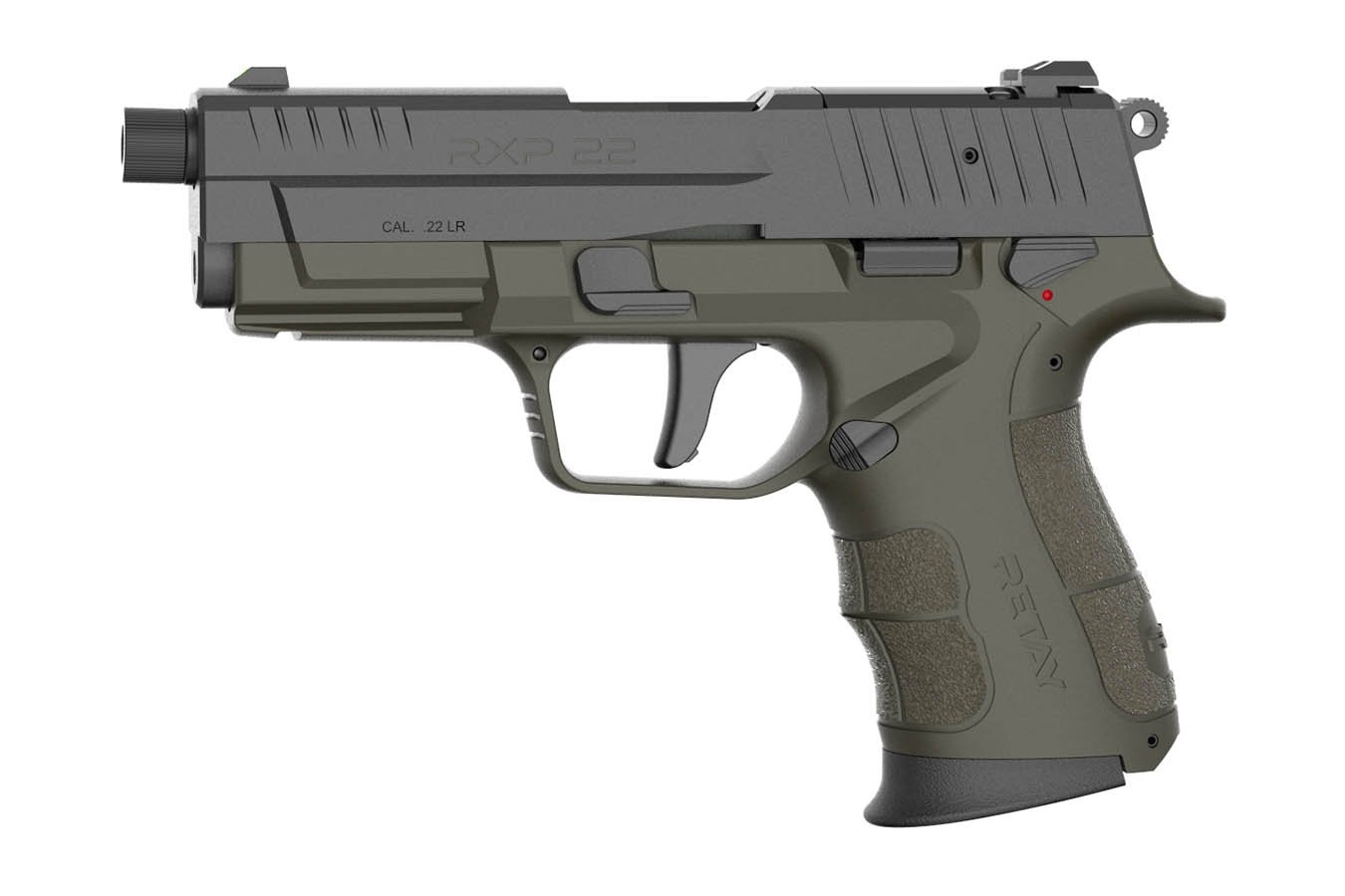 Retay Usa RXP22 22LR Black/OD Green Two-Tone Pistol with Threaded Barrel