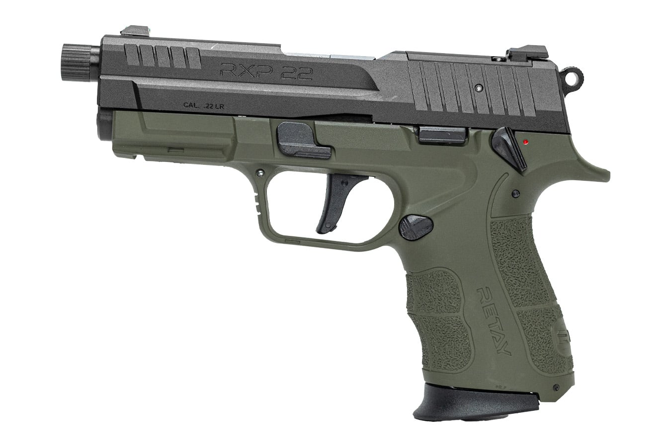 Retay Usa RXP22 22LR Black/OD Green Two-Tone Pistol with Threaded Barrel