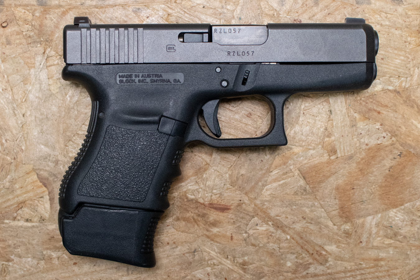GLOCK 36 45ACP Police Trade-In Pistol with Extended Magazine