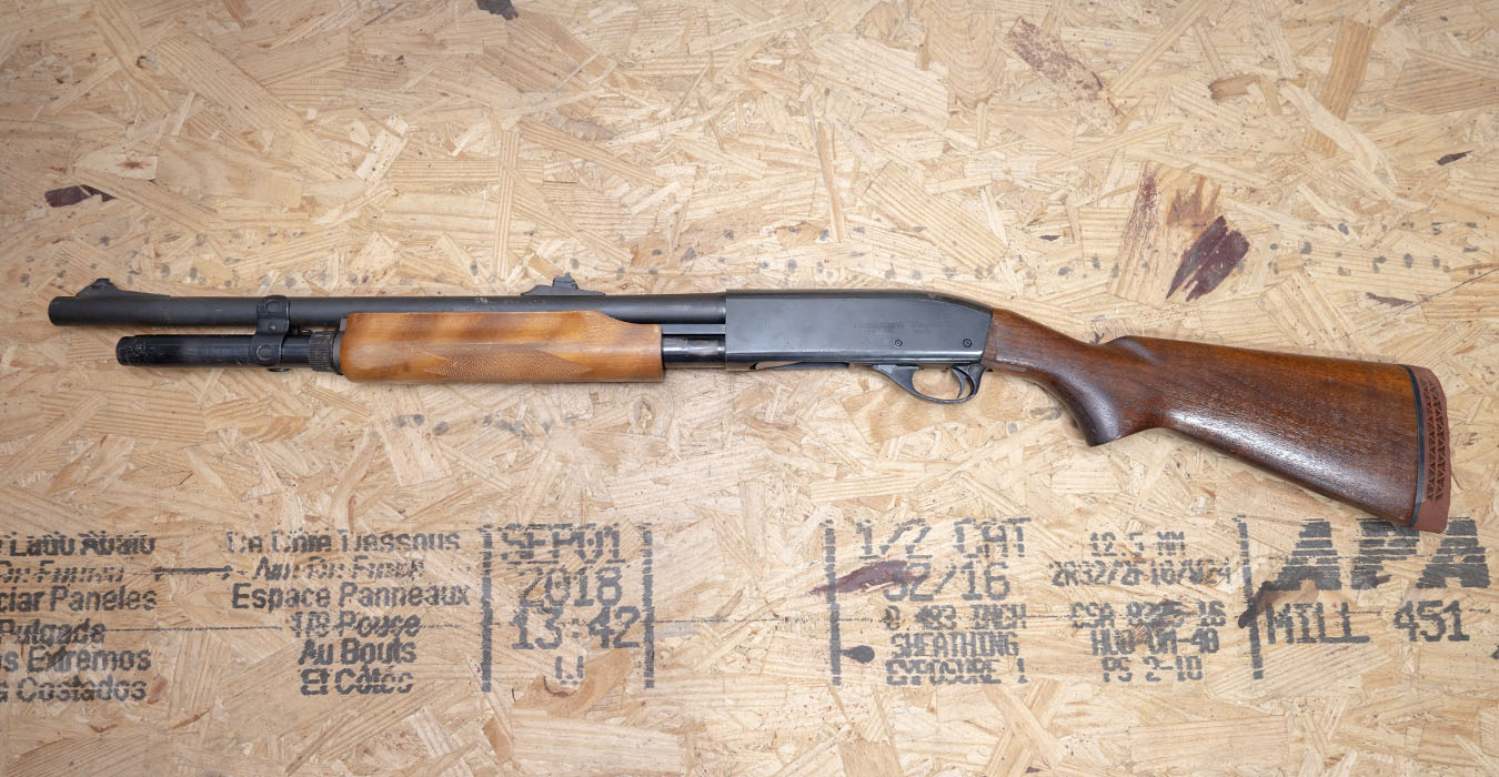 REMINGTON 870 Wingmaster 12 Gauge Police Trade-In Shotgun with Rifle Sights
