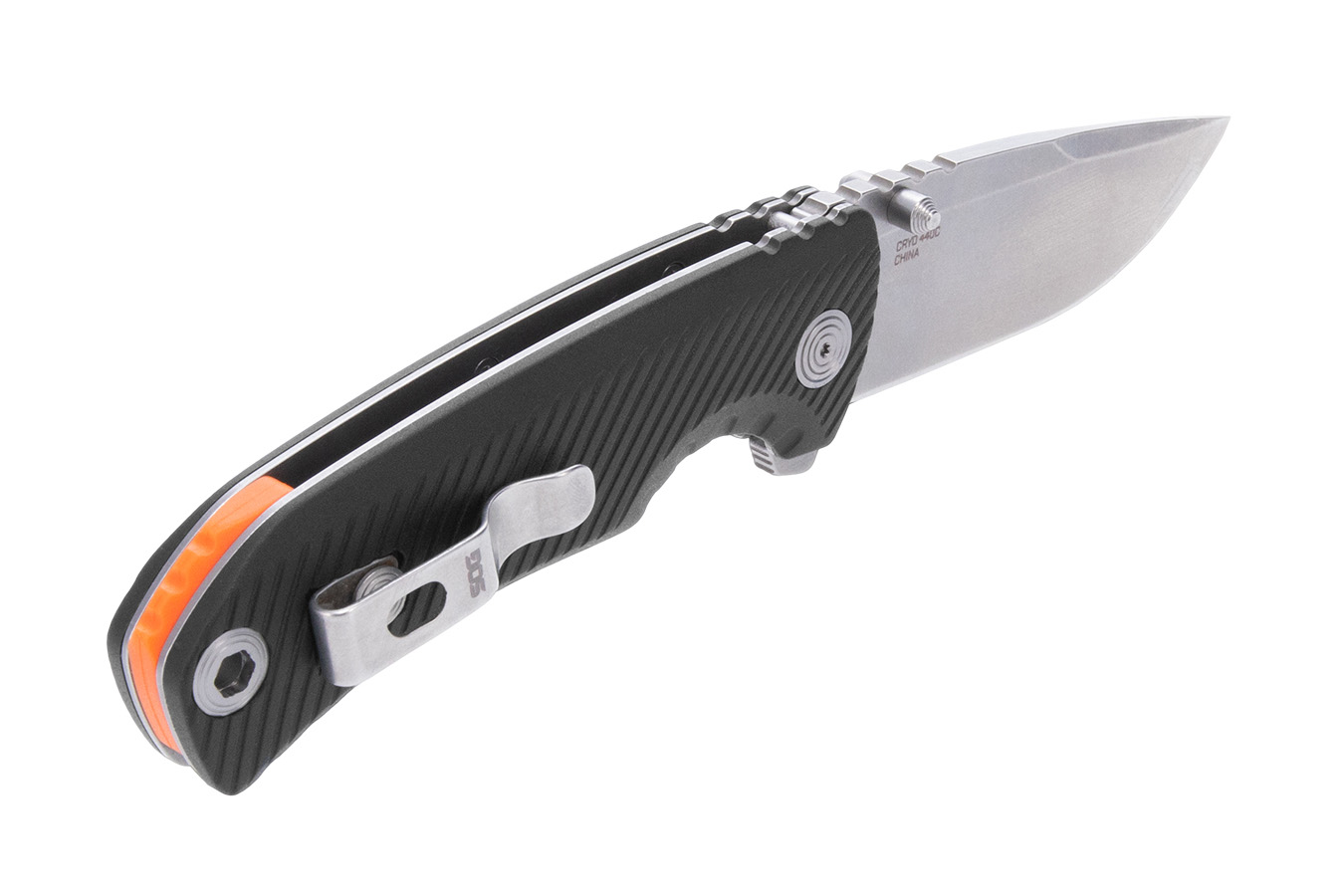 SOG SPECIALTY KNIVES Tellus ATK Folding Pocket Knife - Black/Orange