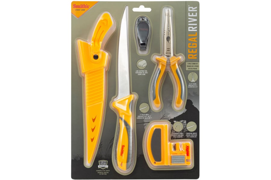 SMITH 5 Piece Fishing Knife Plier Combo