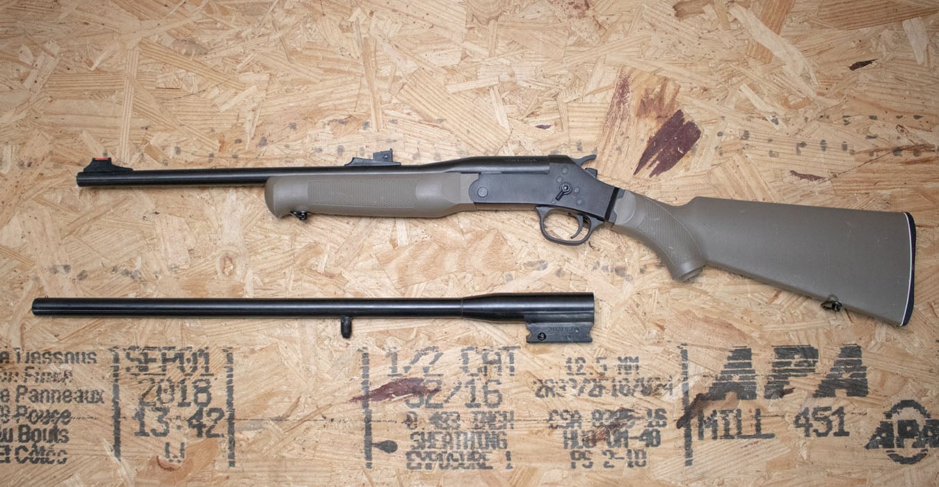 ROSSI Single Shot 22LR Police Trade-In Rifle with Extra 20-Gauge Barrel