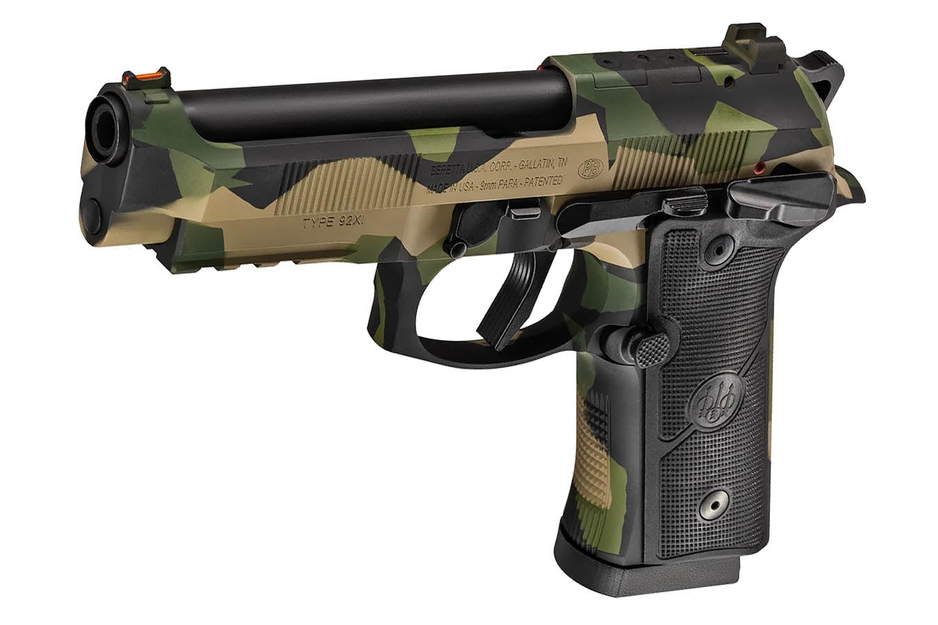 BERETTA 92XI SAO Splinter 9mm Optic Ready Pistol with Splinter Camo Finish