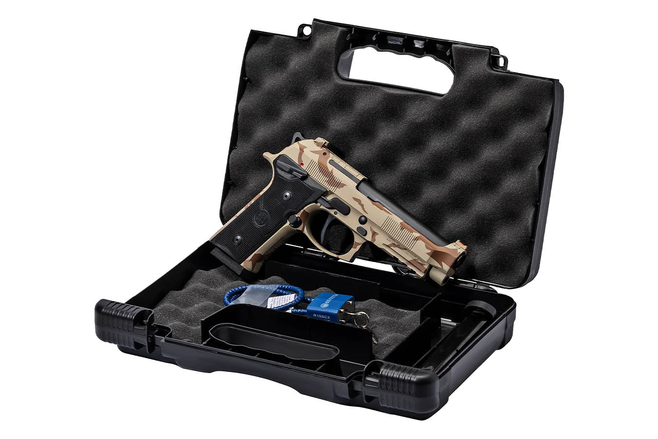 BERETTA 92XI Foreign Combat Series 9mm Semi-Auto Pistol with Desert DPM Camo Finish