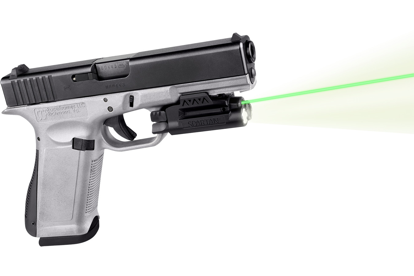 LASERMAX Green Spartan Light/Laser Black 120 Lumens White LED