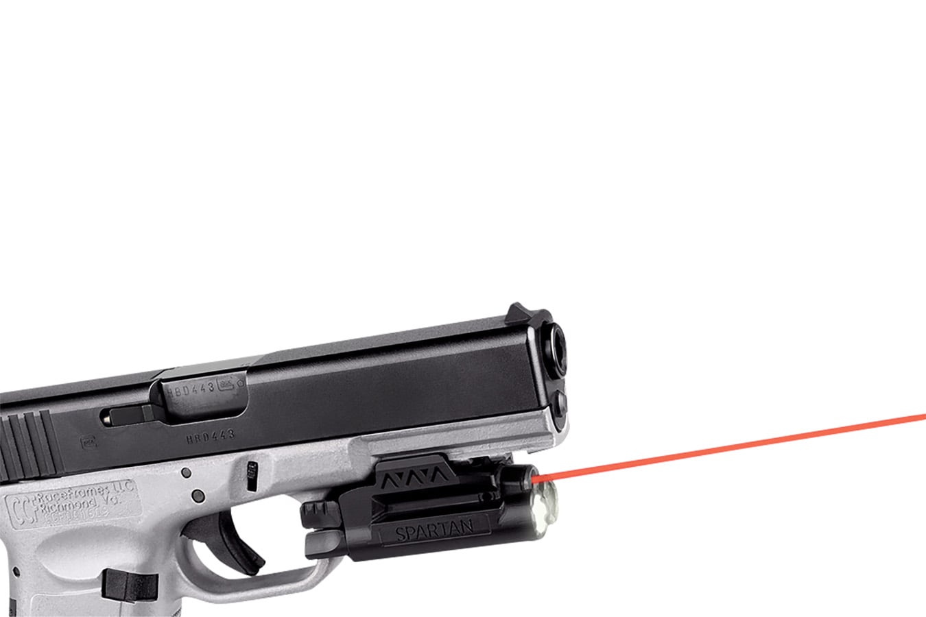 LASERMAX Red Spartan Light/Laser Black 120 Lumens White LED