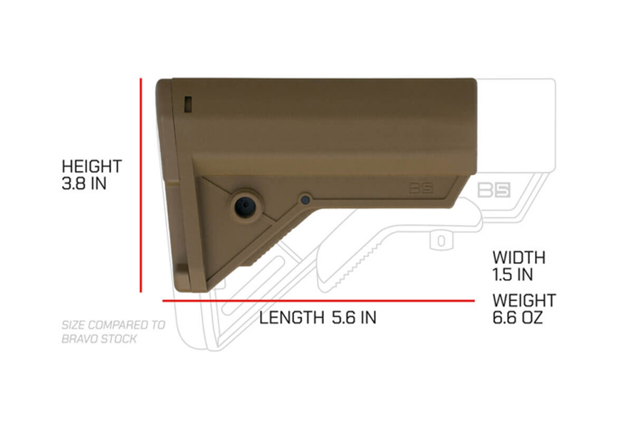 B5 SYSTEMS Sierra K Stock Flat Dark Earth
