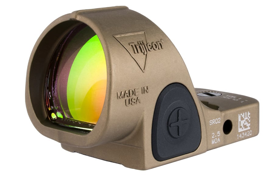 TRIJICON SRO Red Dot Sight MOA with Adjustable LED Coyote Brown Anodiz