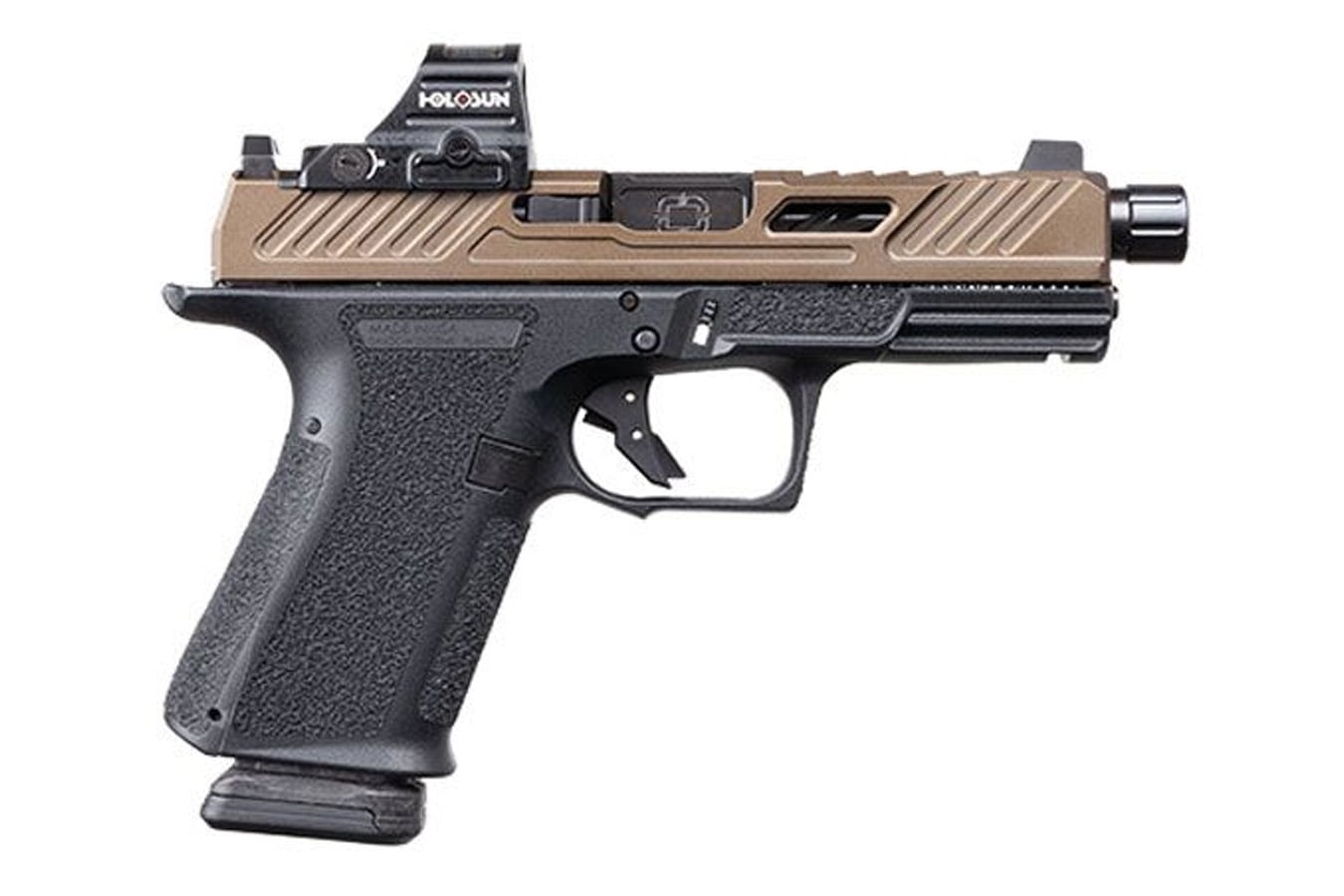 Shadow Systems MR920 Elite 9mm Optics Ready Pistol with Holosun 507C, Bronze Cerakote Slide, and Threaded Barrel