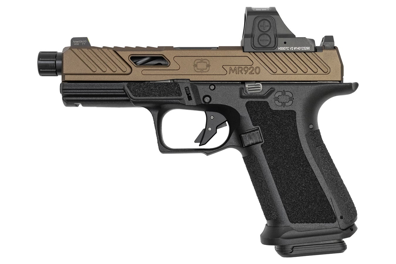 Shadow Systems MR920 Elite 9mm Optics Ready Pistol with Holosun 507C, Bronze Cerakote Slide, and Threaded Barrel