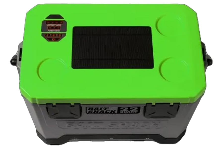 Whisker Seeker Seeker Tackle Solar Powered Bait Cooler Green