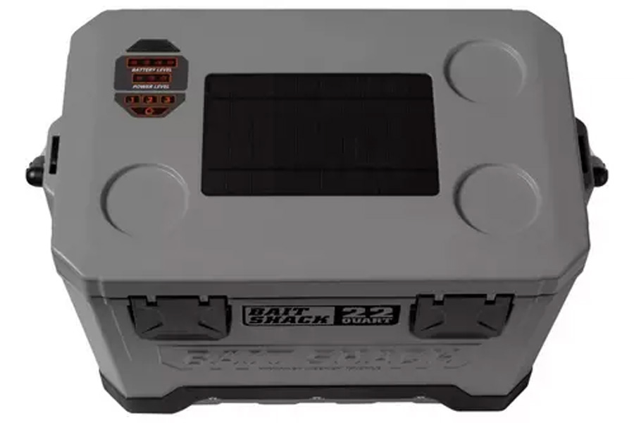 Whisker Seeker Seeker Tackle Solar Powered Bait Cooler Gray