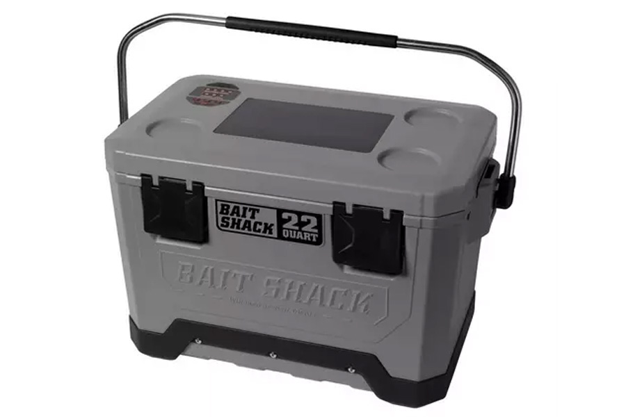 Whisker Seeker Seeker Tackle Solar Powered Bait Cooler Gray