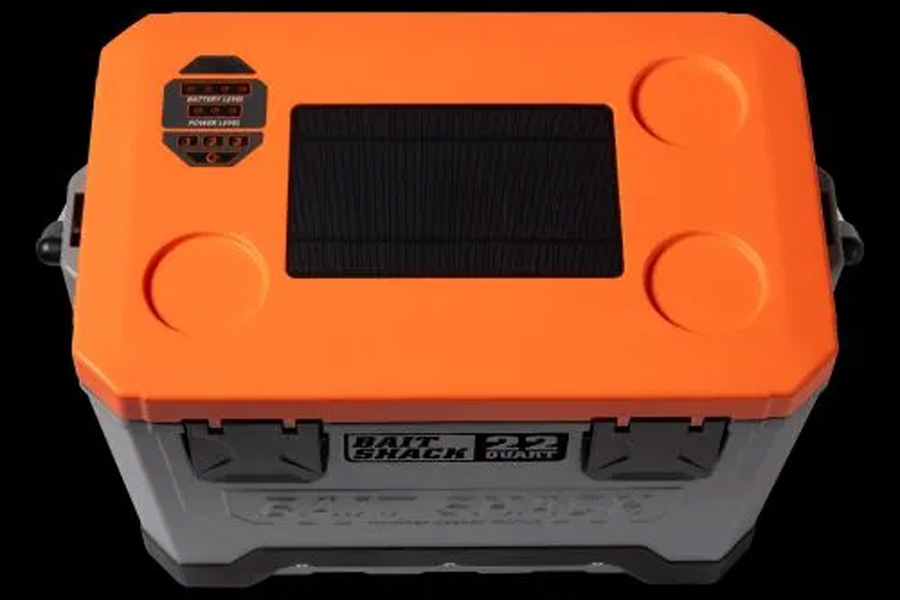 Whisker Seeker Seeker Tackle Solar Powered Bait Cooler Orange