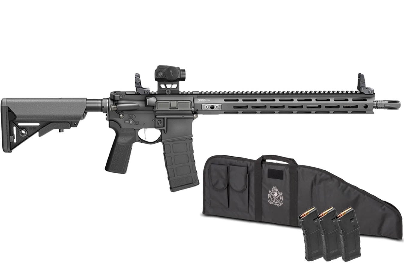 Springfield Saint Victor 5.56 NATO Gear Pac with Viridian Venta Green Dot, Four Mags and Rifle Bag
