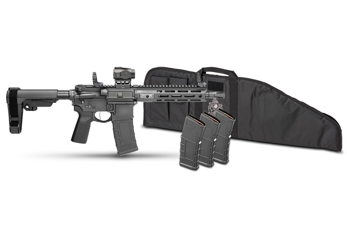 SPRINGFIELD SAINT Victor 300 Blackout Gear Pac Pistol with Viridian Green Dot, Four Mags and Range Bag
