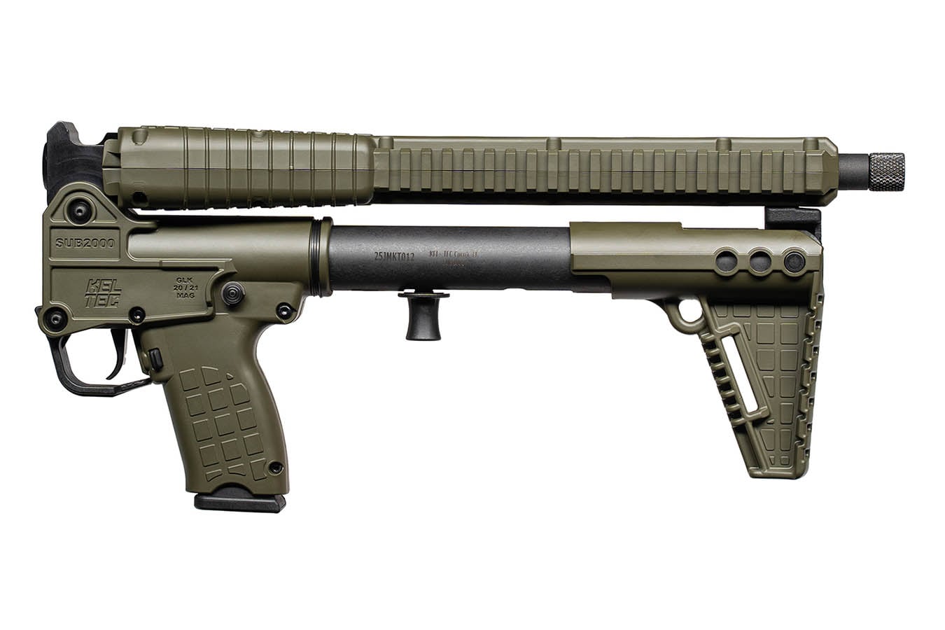 KEL-TEC SUB2000 Gen3 10mm Carbine with Green Stock and Threaded Barrel