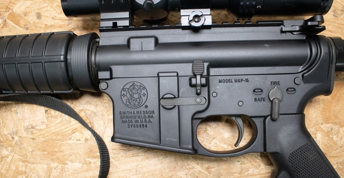 SMITH AND WESSON M&P-15 5.56mm Police Trade-In Rifle with Scope and Sling (Magazine Not Included)