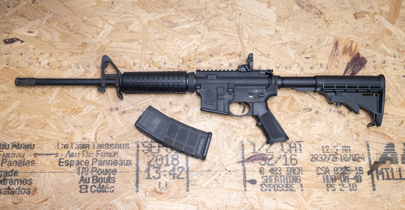 SMITH AND WESSON M&P15 5.56mm Police Trade-In Rifle with Flip-Up Rear Sight