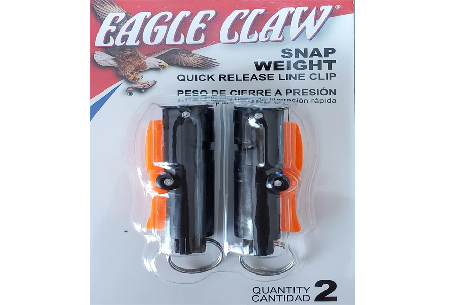 Eagle Claw Snap Weight Quick Release Line Clip 2pk  No Weights