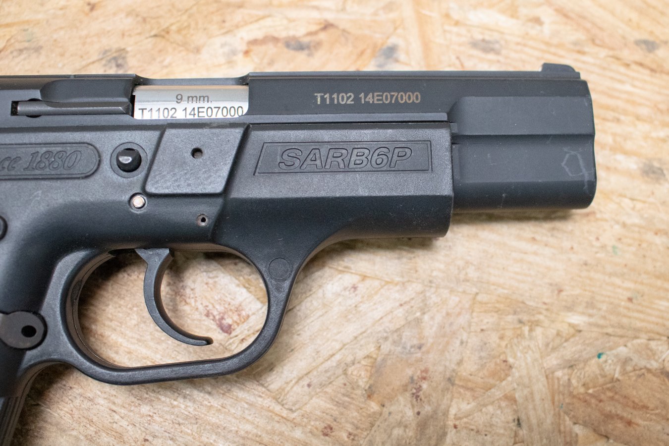 SAR ARMS SARB6P 9mm Police Trade-In Pistol with Manual Safety